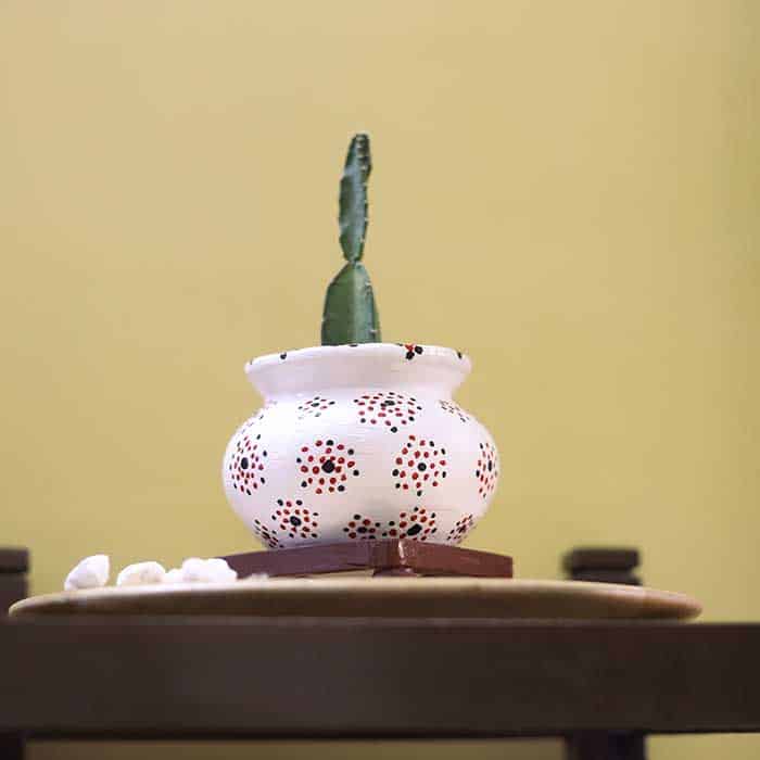 "Sprinkles" Painted Round Terracotta Pot